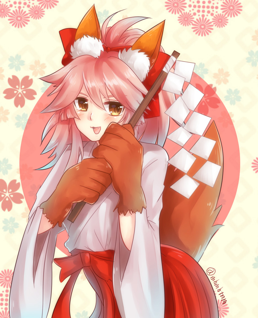 tamamo and tamamo cat (fate and 1 more) drawn by tanaji