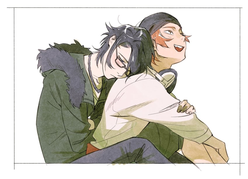 fushimi saruhiko and yata misaki (k-project) drawn by treslech3s