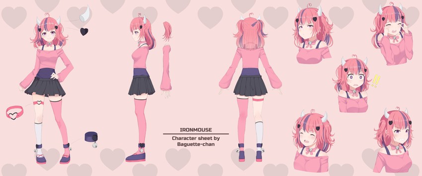 ironmouse (indie virtual youtuber) drawn by baguette_(baguettech)
