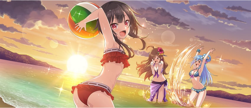 megumin, aqua, and wiz (kono subarashii sekai ni shukufuku wo! and 1 more)