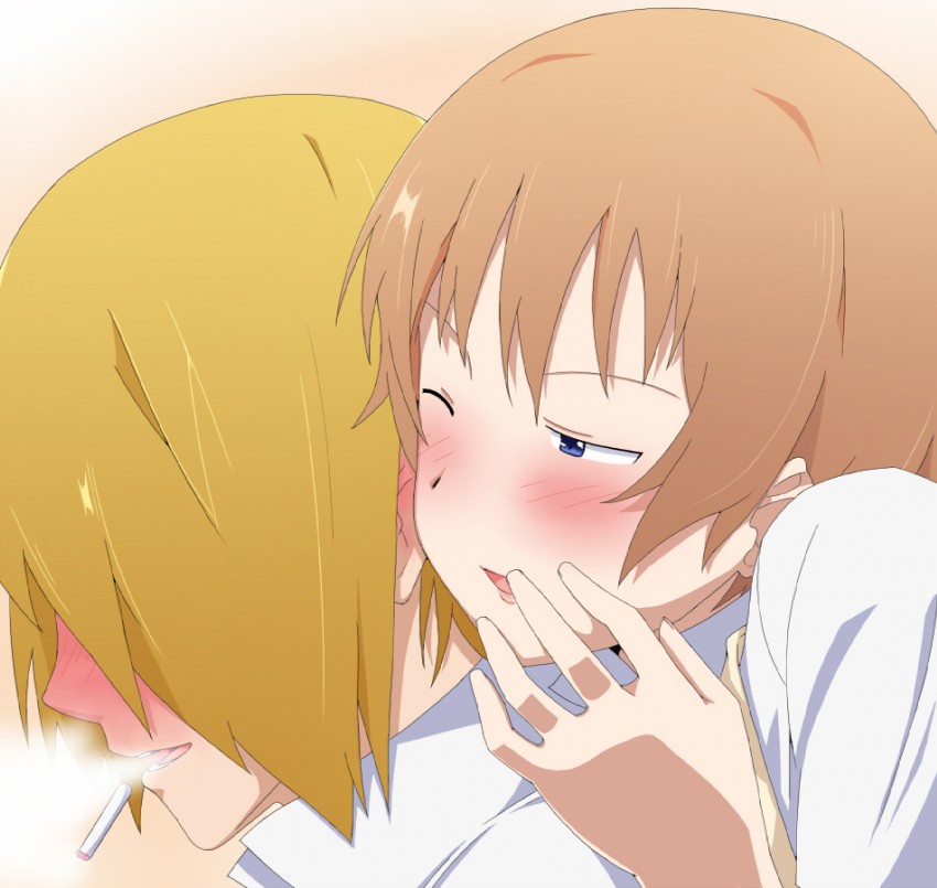 todoroki yachiyo and satou jun (working!!) drawn by yoshida_keiji
