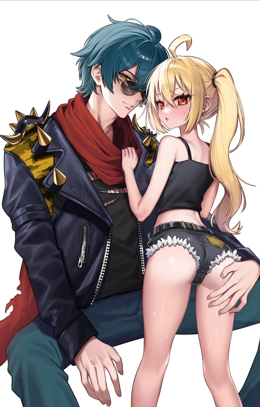 luciana de montefio and lighter (zenless zone zero) drawn by edajima_denki