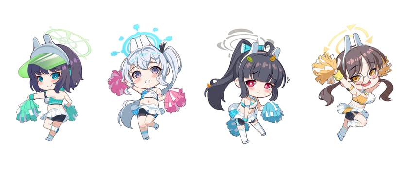 miyu, miyako, saki, and moe (blue archive) drawn by eien_no_24-sai_no_shakai_hito