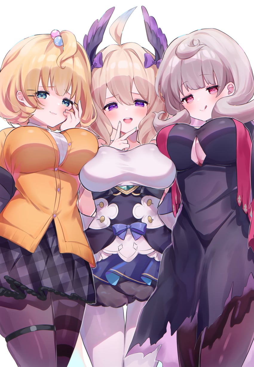 enna alouette, millie parfait, and reimu endou (nijisanji and 1 more) drawn by meu203