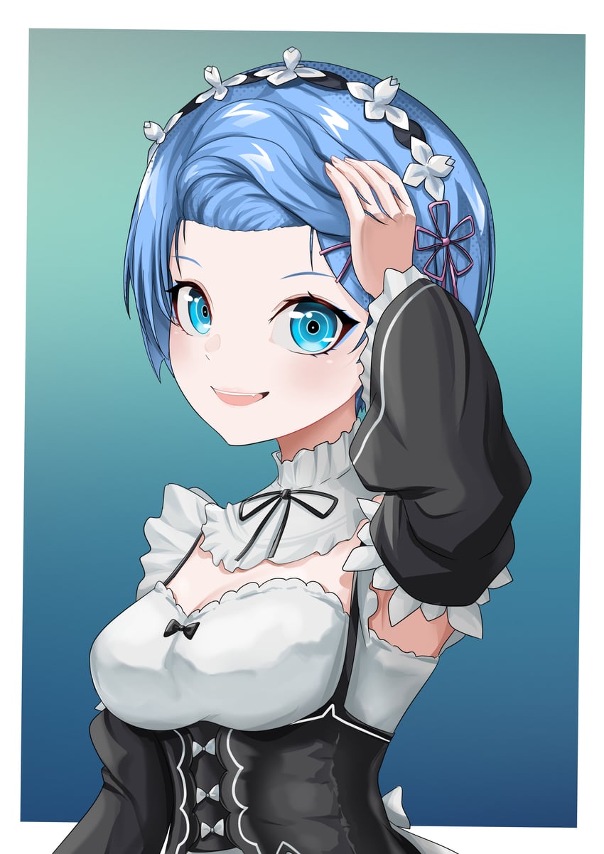 rem (re:zero kara hajimeru isekai seikatsu) drawn by lyourika
