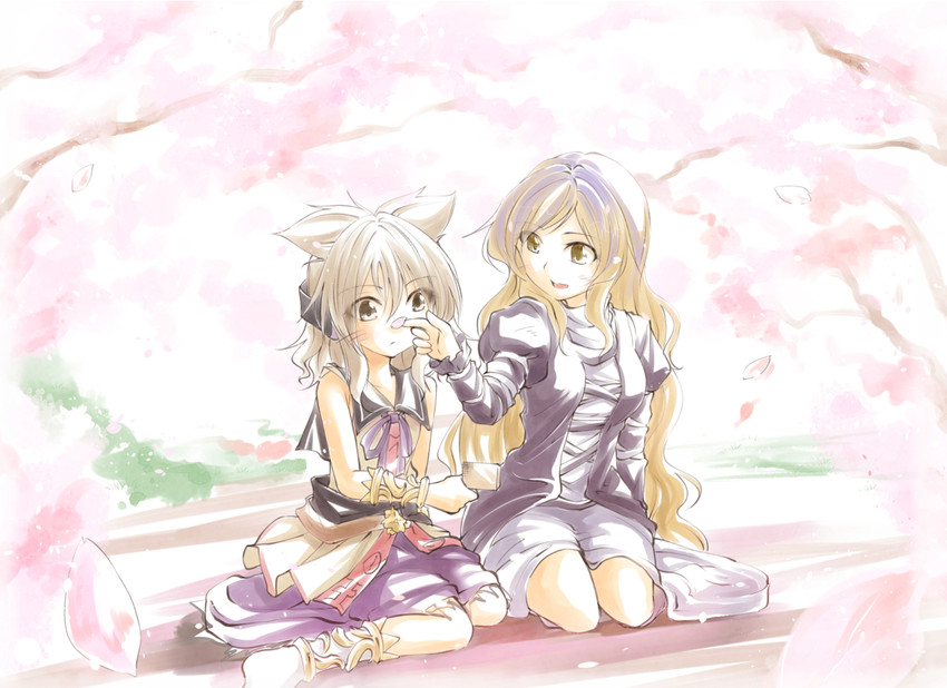 hijiri byakuren and toyosatomimi no miko (touhou) drawn by kakao_(noise-111)