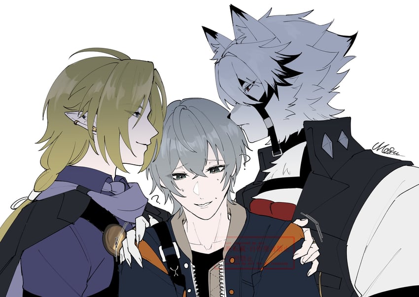 wise, von lycaon, and hugo vlad (zenless zone zero) drawn by moz_ez365