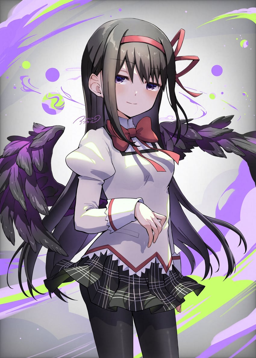akemi homura and akuma homura (mahou shoujo madoka magica and 1 more) drawn by asukaru_(magika_ru)
