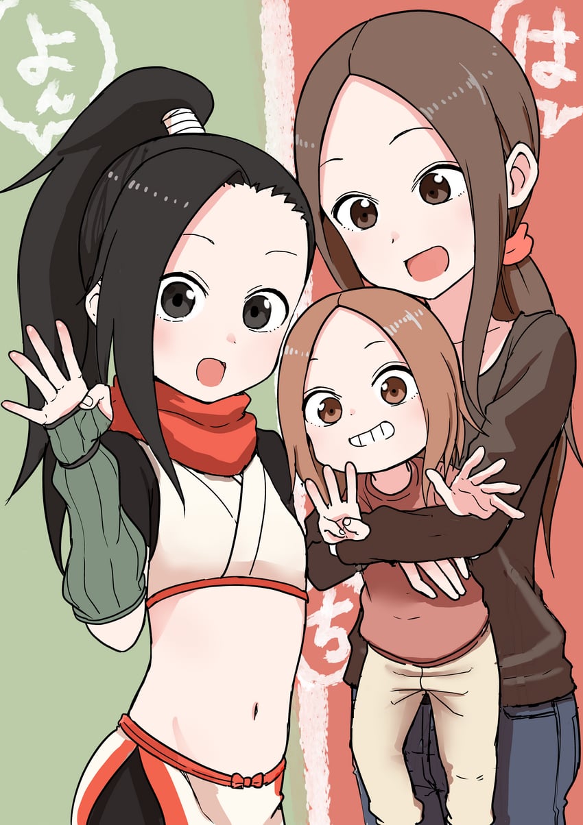 takagi-san, nishikata chii, and tsubaki (karakai jouzu no takagi-san and 2 more) drawn by inaba_mifumi