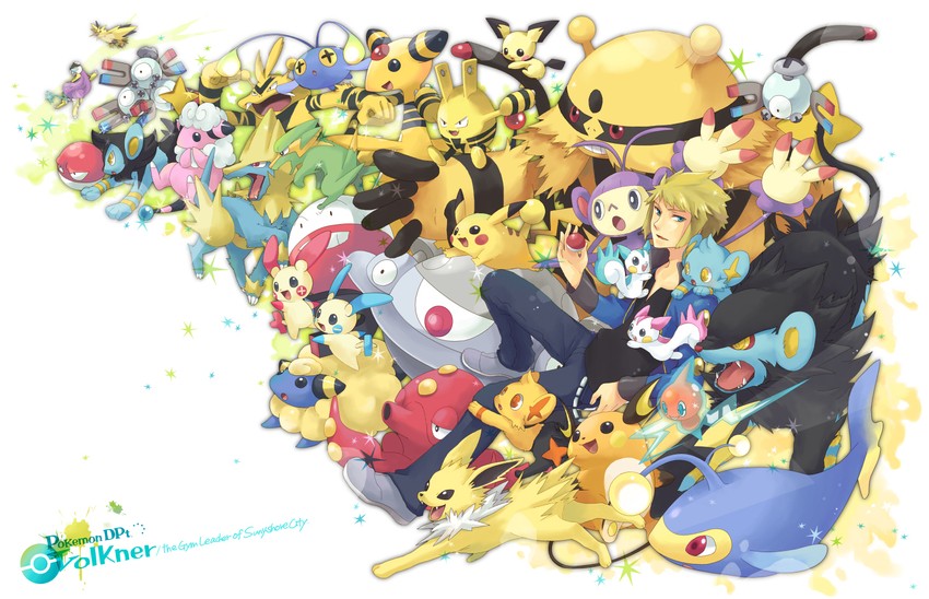 pikachu, rotom, pichu, magnemite, jolteon, and 25 more (pokemon and 1 more) drawn by azurebloom