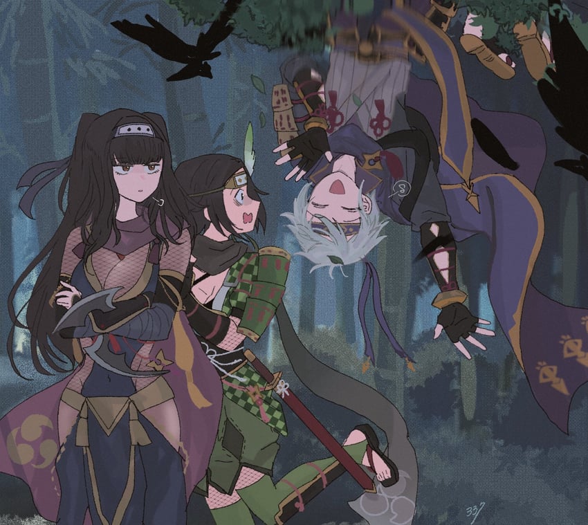 tharja, noire, and henry (fire emblem and 2 more) drawn by sasaki_(dkenpisss)