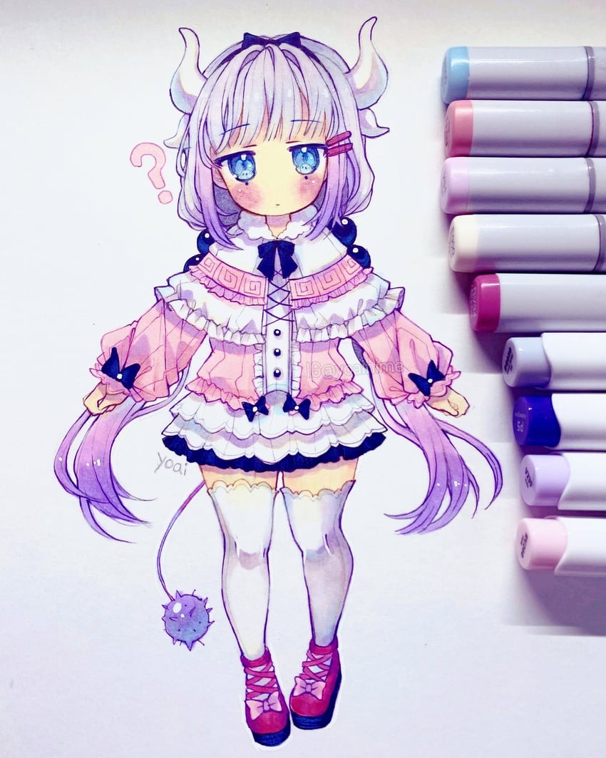 kanna kamui (kobayashi-san chi no maidragon) drawn by anny_(yoai)