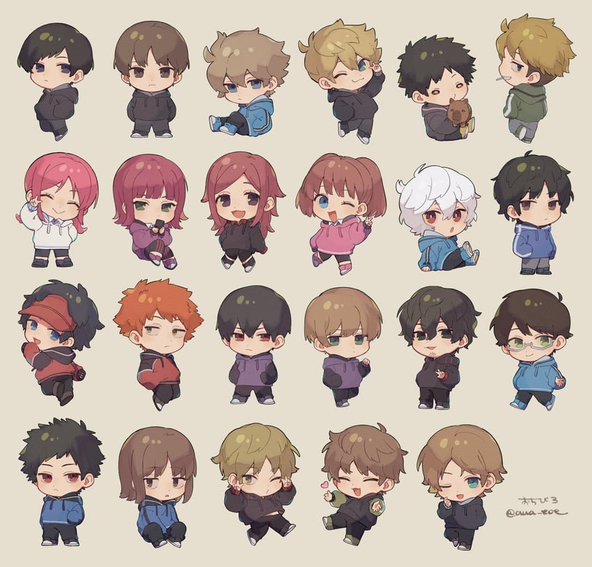 kuga yuuma, izumi kouhei, mikumo osamu, hyuse, inukai sumiharu, and 20 more (world trigger) drawn by aua_eoe