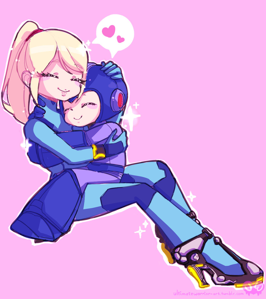 samus aran and mega man (super smash bros. and 2 more) drawn by ultineet