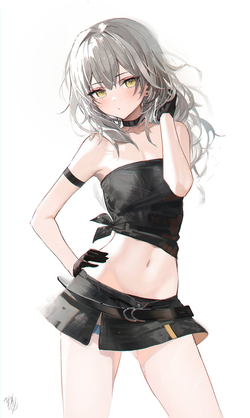 trailblazer and stelle (honkai and 1 more) drawn by hidulume