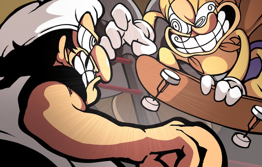 peppino spaghetti and the noise (pizza tower) drawn by gokuu_(acoloredpencil)