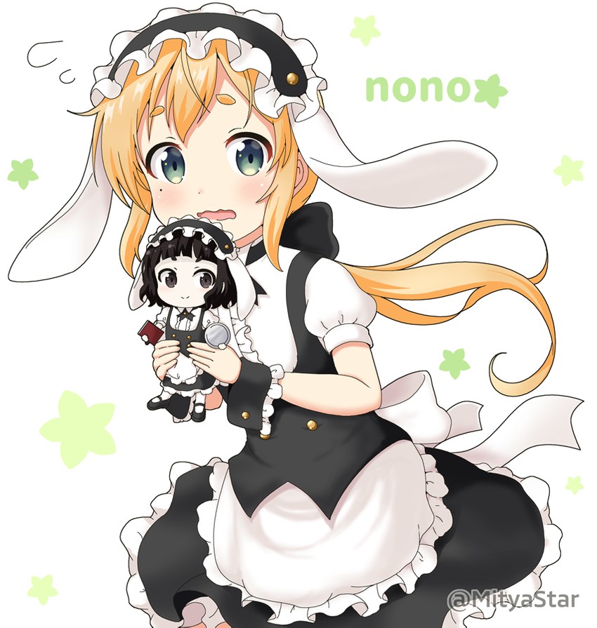 kirima syaro, natsume nono, and matsuko (gochuumon wa usagi desu ka? and 2 more) drawn by mitya