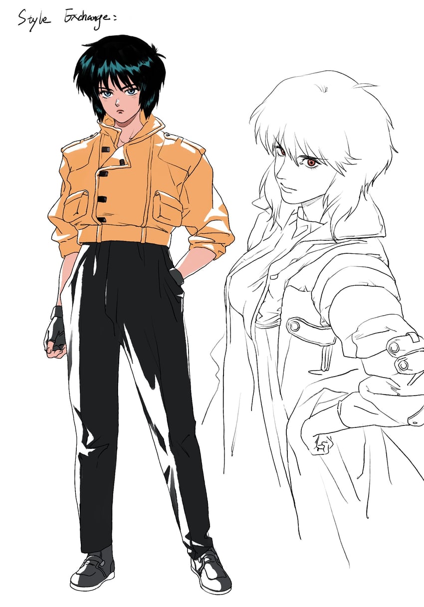 kusanagi motoko (ghost in the shell and 1 more) drawn by aizheajsee