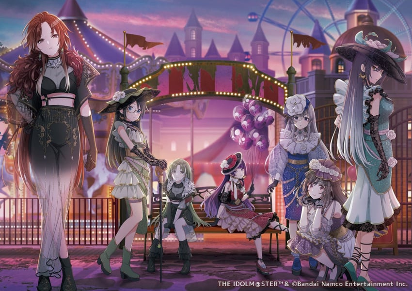 shirase sakuya, tsukioka kogane, tanaka mamimi, yukoku kiriko, mitsumine yuika, and 2 more (idolmaster and 1 more)