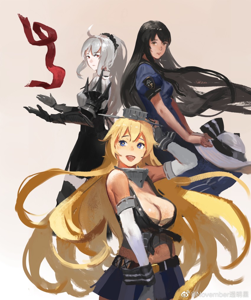 iowa and roar (kantai collection and 1 more) drawn by jeanex