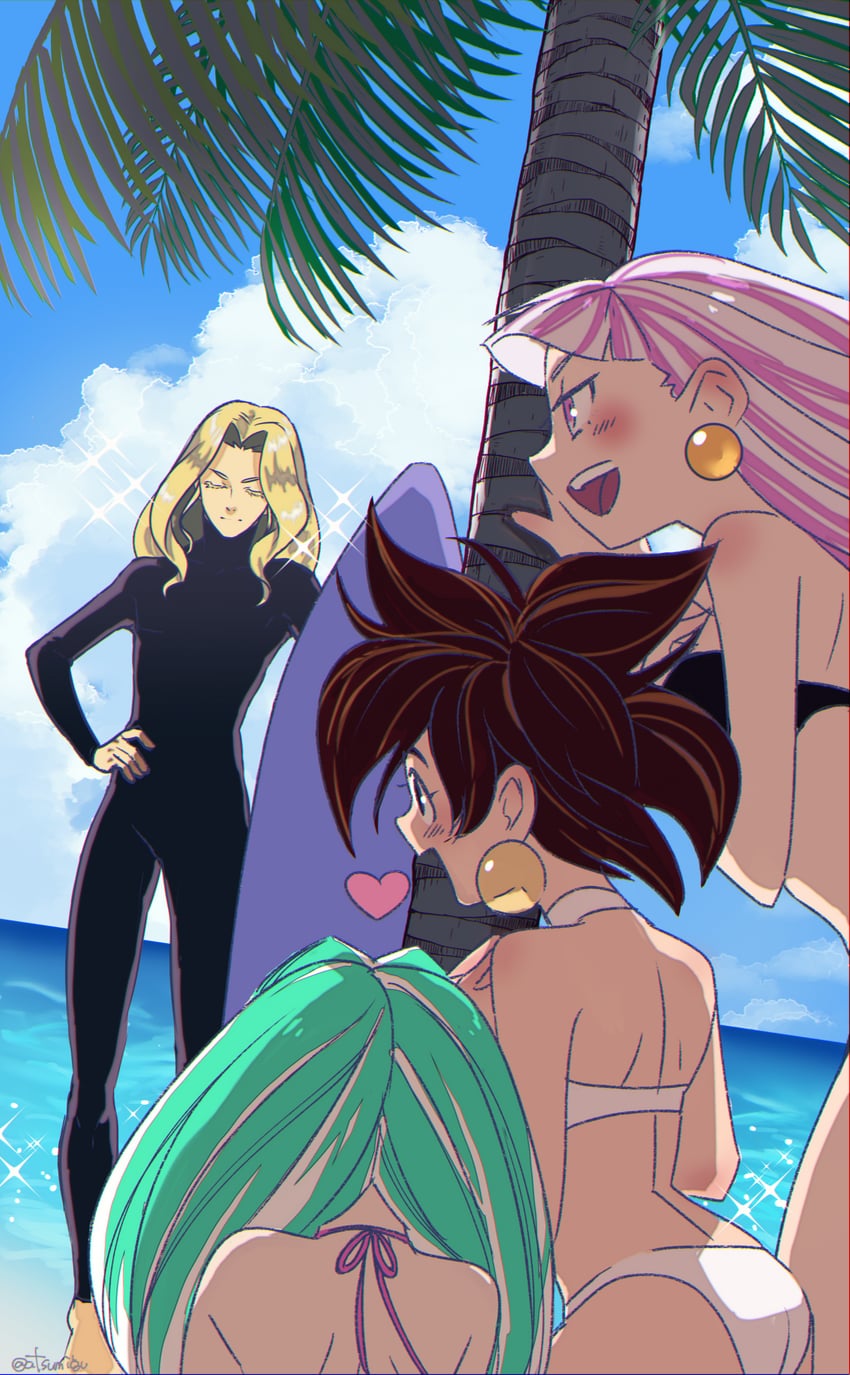 mullen, mio, saki, and nana (grandia and 1 more) drawn by mimimimiguchan