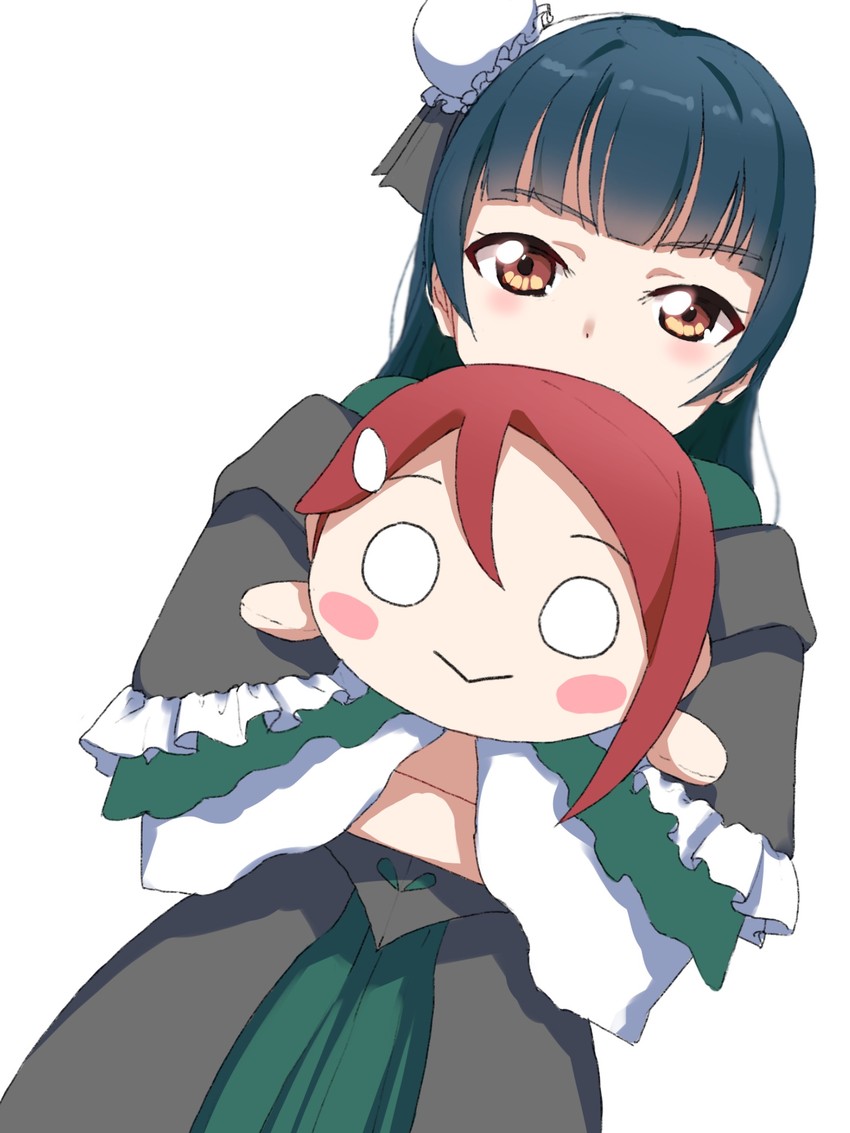 tsushima yoshiko and sakurauchi riko (love live! and 1 more) drawn by qwyte