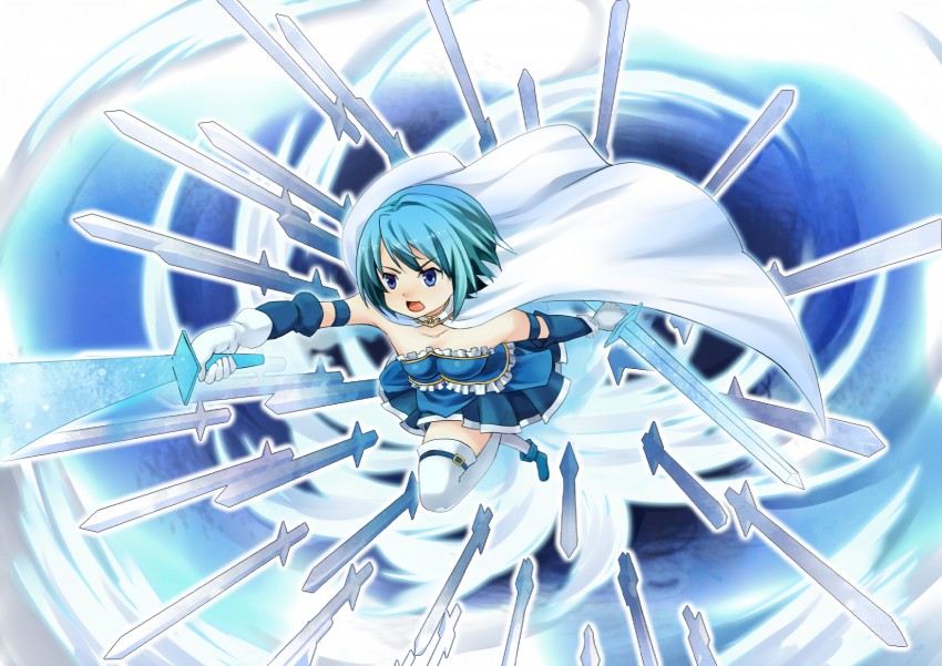 miki sayaka (mahou shoujo madoka magica) drawn by blue_door