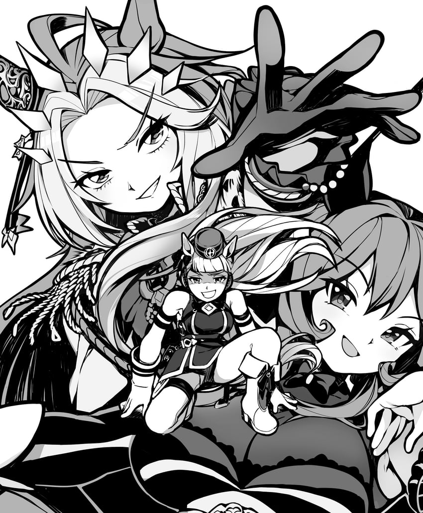 gold ship, gentildonna, and orfevre (umamusume) drawn by sbql_(niaunclefan)