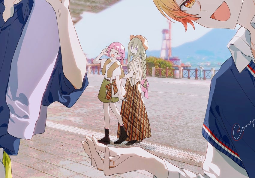 ootori emu, tenma tsukasa, kusanagi nene, and kamishiro rui (project sekai) drawn by yion_yu