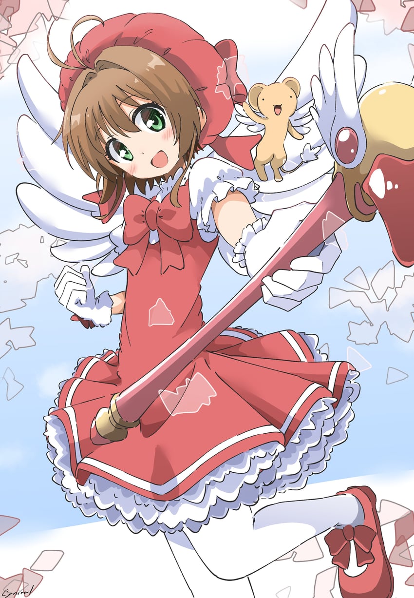 kinomoto sakura and kero (cardcaptor sakura) drawn by cynical_(llcbluckg_c004)