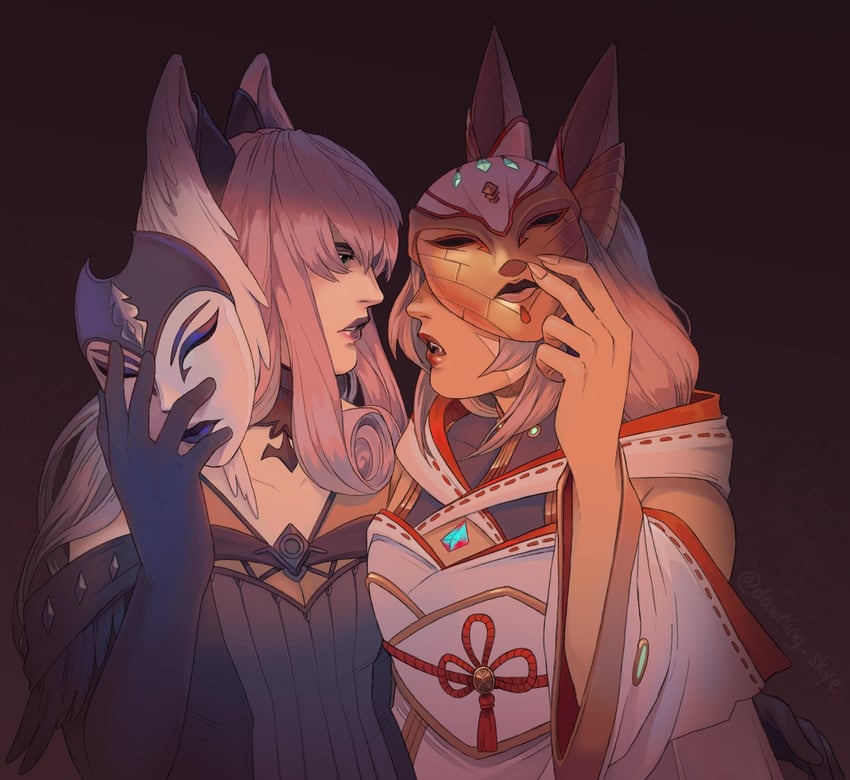nia and melia antiqua (xenoblade chronicles and 1 more) drawn by dawning-skye