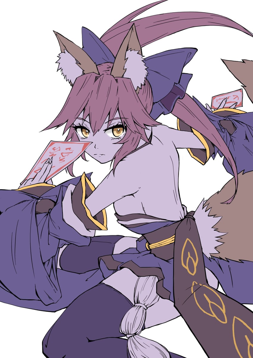 tamamo and tamamo no mae (fate and 1 more) drawn by ystrann