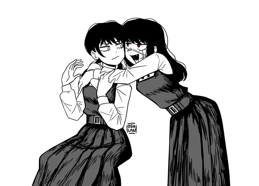 yoru and mitaka asa (chainsaw man) drawn by osulan