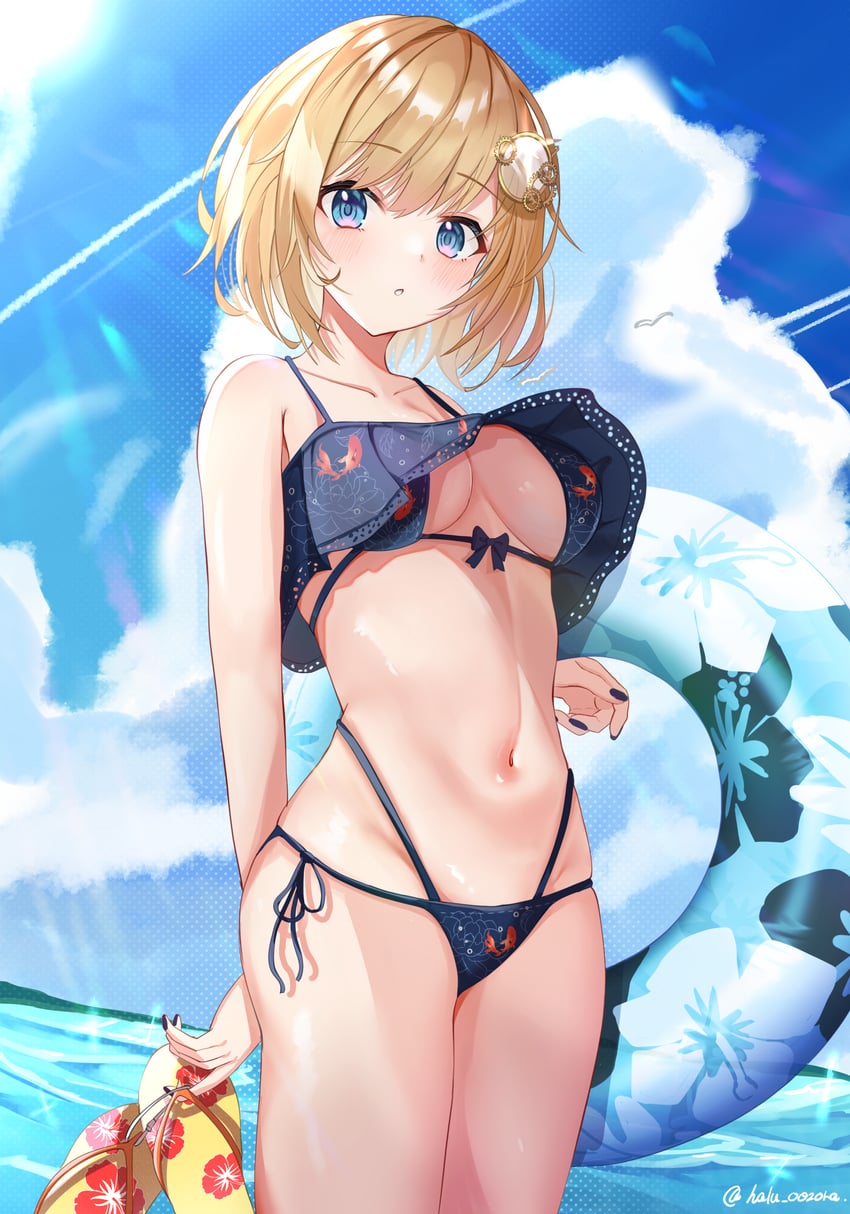 watson amelia (hololive and 1 more) drawn by oozora_halu
