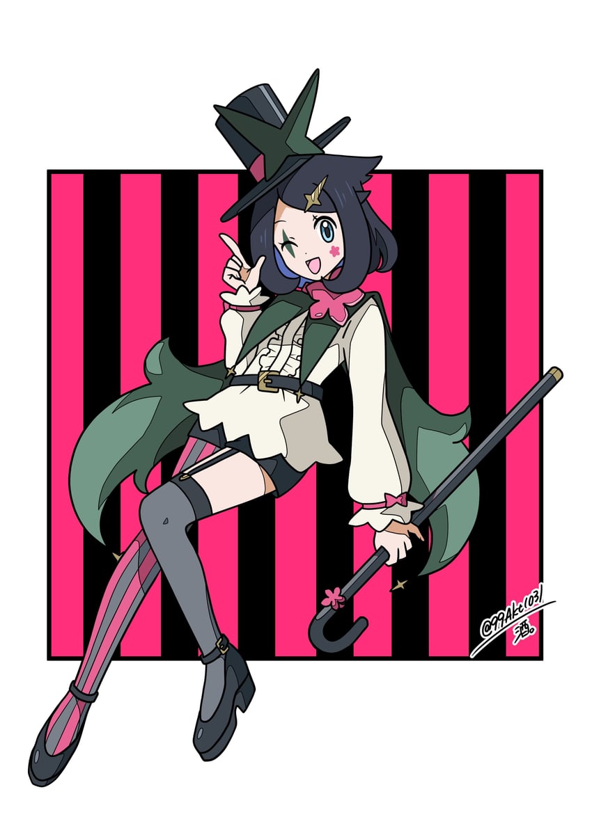 liko and meowscarada (pokemon and 1 more) drawn by 99akt1031