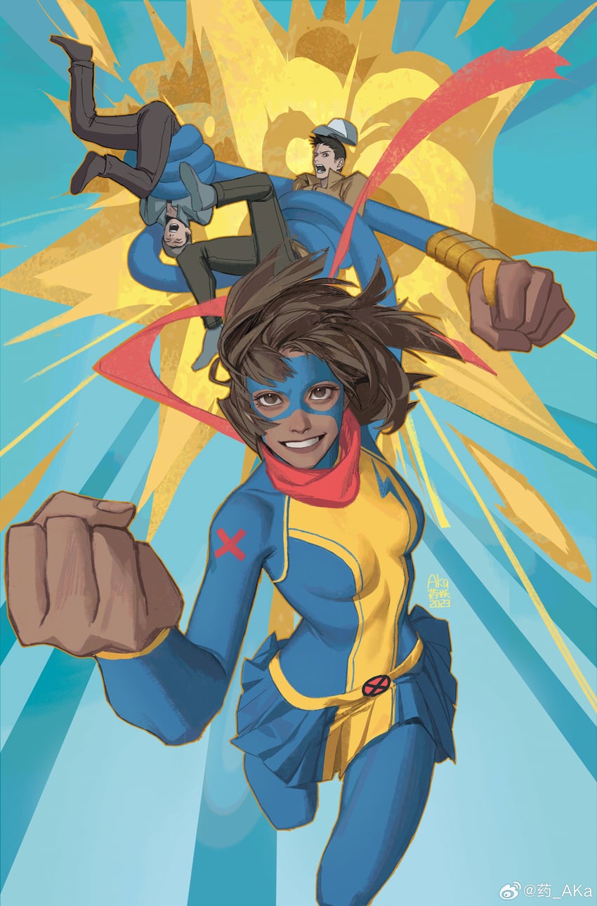 ms. marvel and kamala khan (marvel and 1 more) drawn by yaoyao794