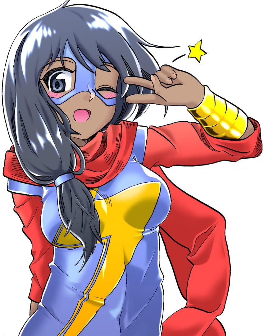 ms. marvel and kamala khan (marvel) drawn by neo_(neovariable)
