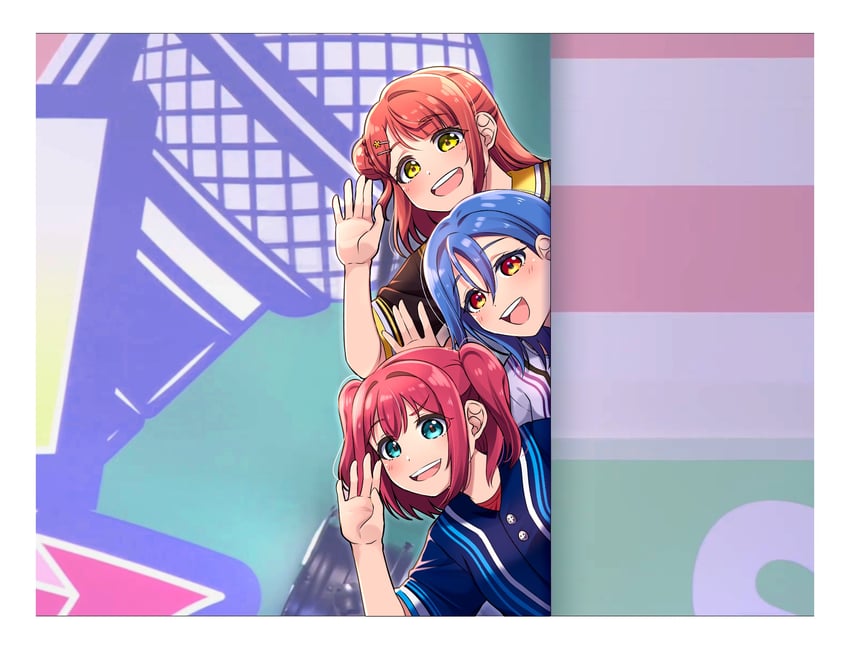 uehara ayumu, kurosawa ruby, and wakana shiki (love live! and 3 more) drawn by ska.harumi