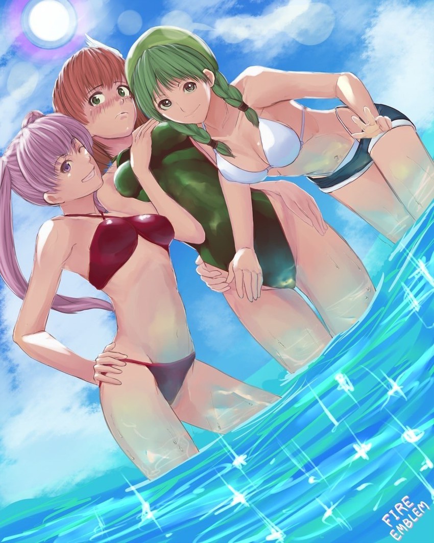 serra, rebecca, and priscilla (fire emblem and 1 more) drawn by nonji_(sayglo_halo)