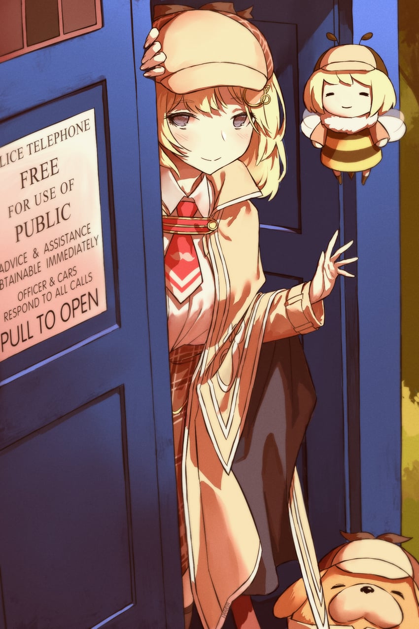 watson amelia, bubba, and smol ame (hololive and 2 more) drawn by haraya_manawari