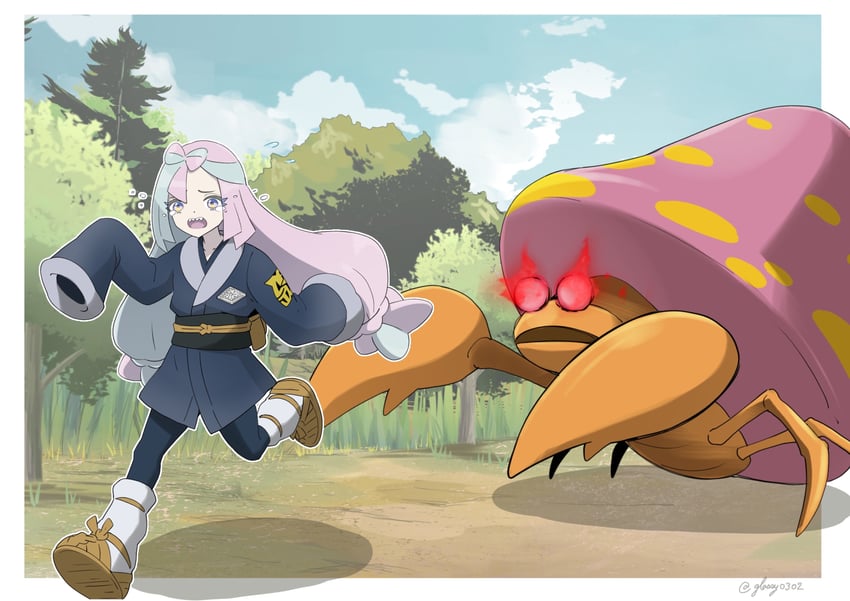 iono and parasect (pokemon and 2 more) drawn by glassy0302