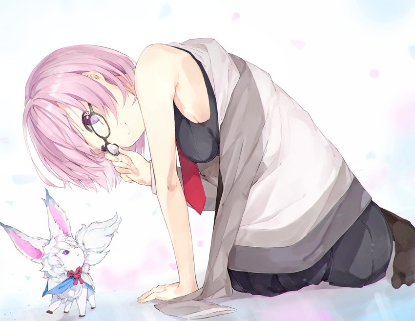 mash kyrielight and fou (fate and 2 more) drawn by perorin