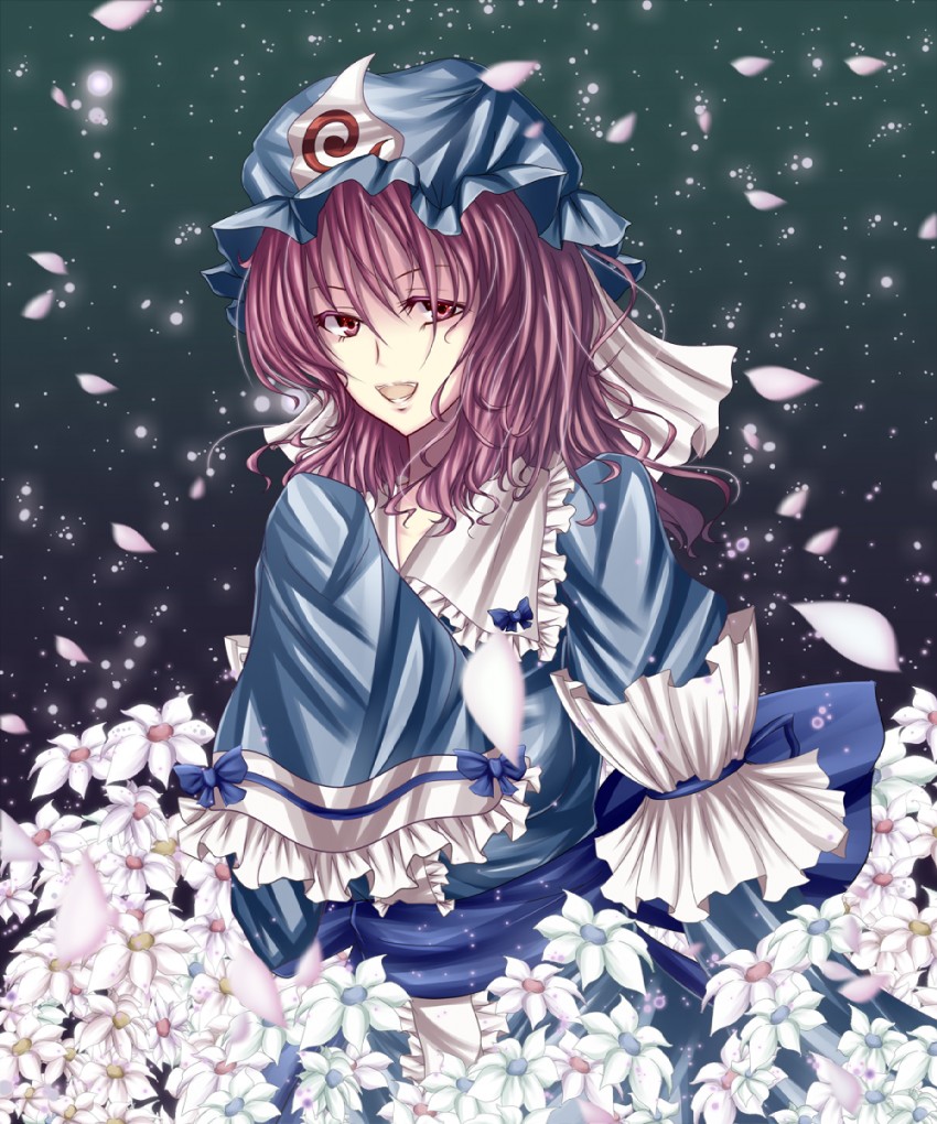 saigyouji yuyuko (touhou) drawn by mako1984