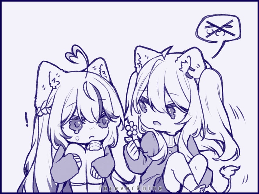 yukihana lamy and shishiro botan (hololive) drawn by forever9nine
