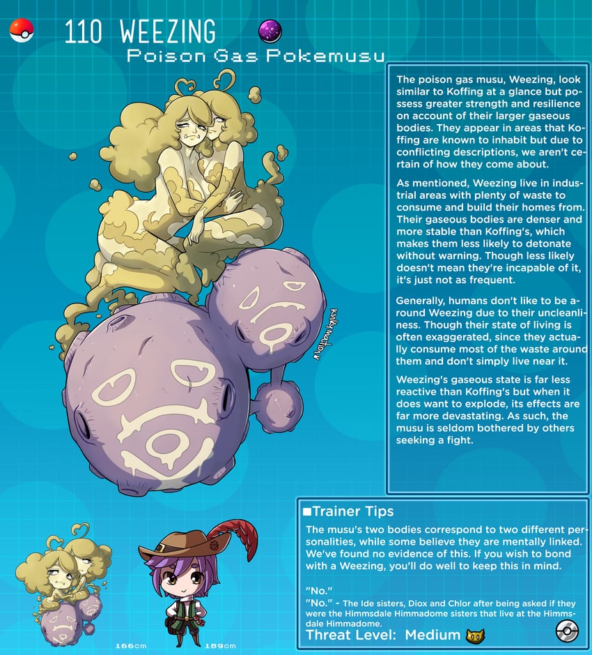 weezing and terrance rainer (pokemon) drawn by kinkymation