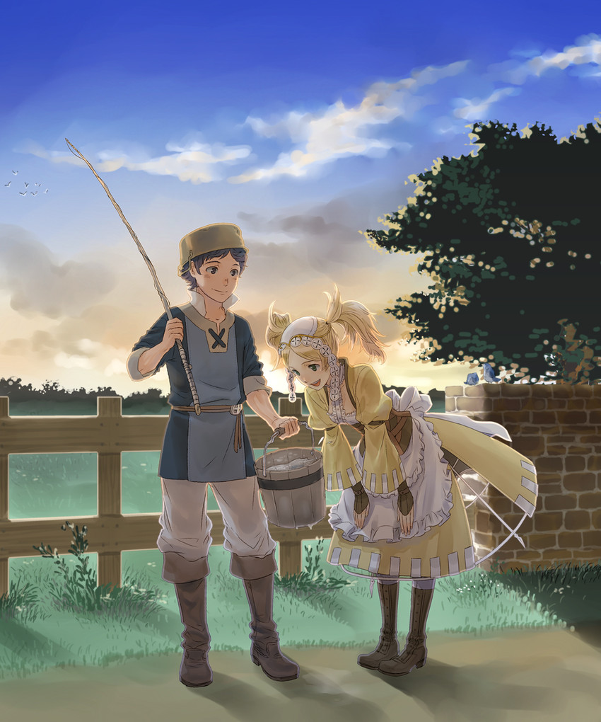 lissa and donnel (fire emblem and 1 more) drawn by rina_966