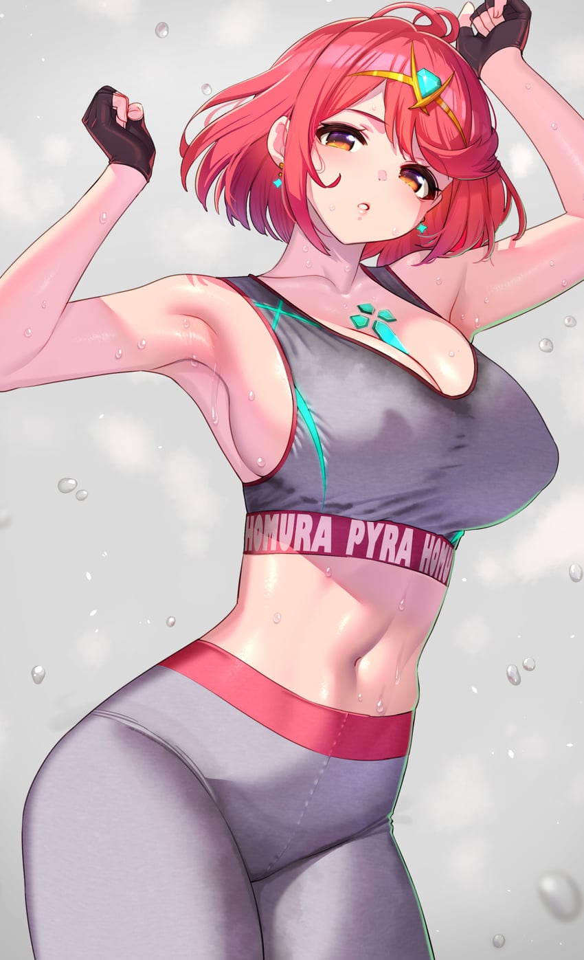 pyra (xenoblade chronicles and 1 more) drawn by santa_(sunflower)