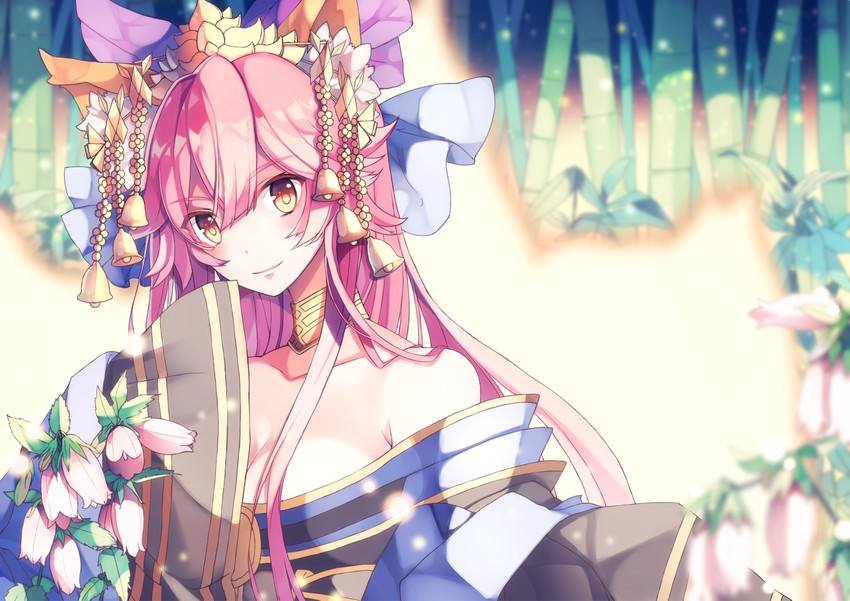 tamamo and tamamo no mae (fate and 2 more) drawn by hiyunagi