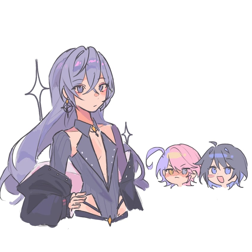 bronya zaychik, seele vollerei, and sin mal (honkai and 1 more) drawn by galaxy_(galaxywuzhere)
