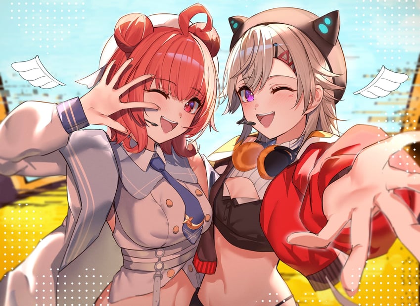 komori met and yumeno akari (vspo!) drawn by ringozeri